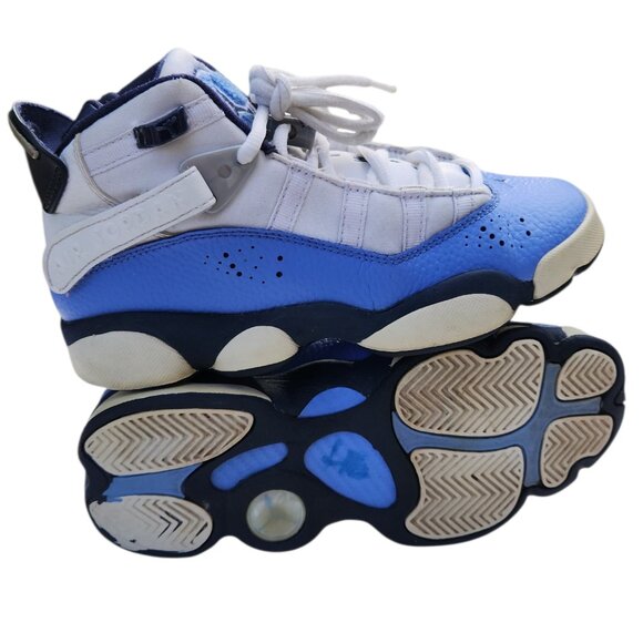 Air Jordan 6 Rings GG UNC White Blue 323399-115 Sneakers Shoes 4Y - Picture 10 of 10